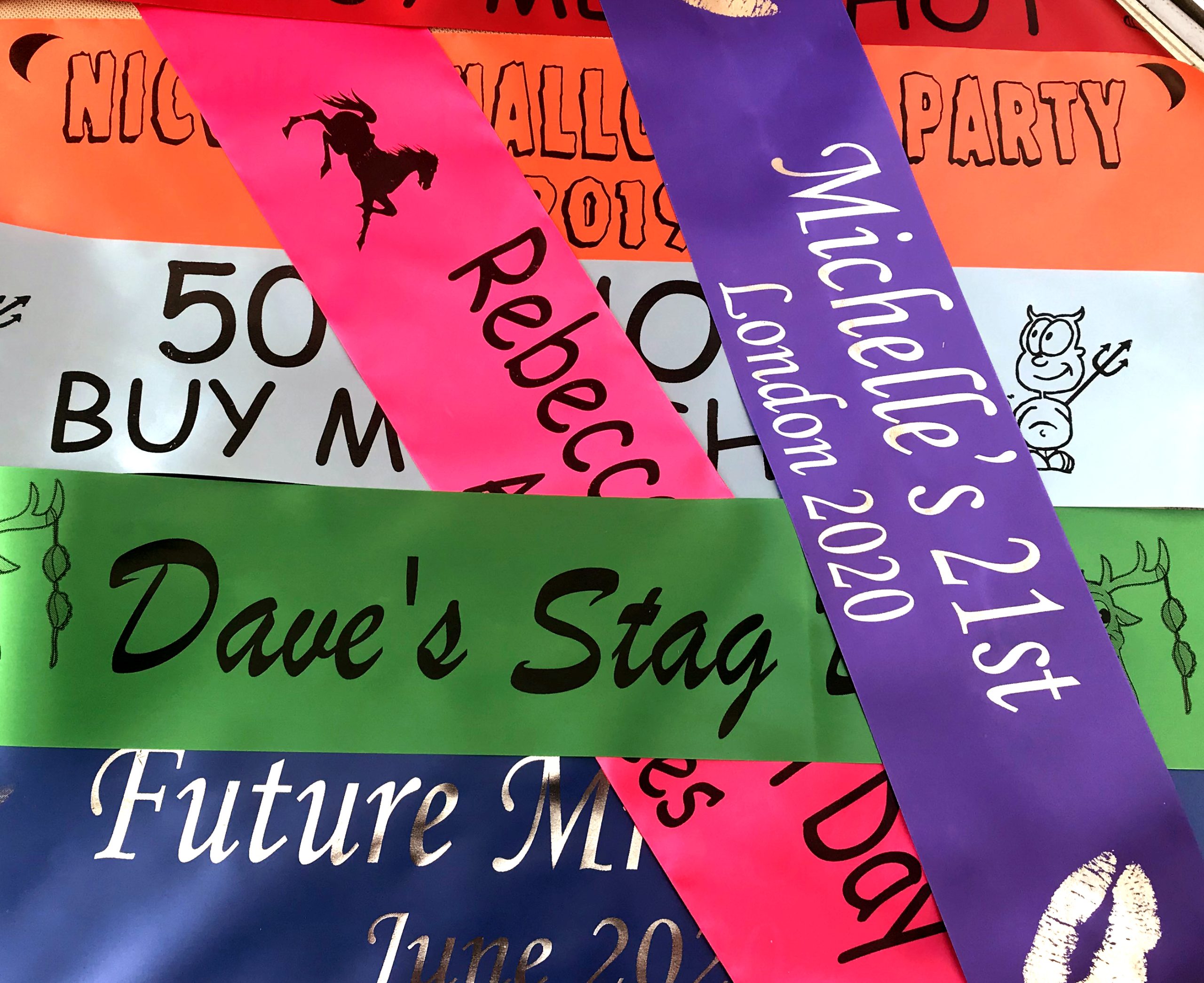 personalised sashes