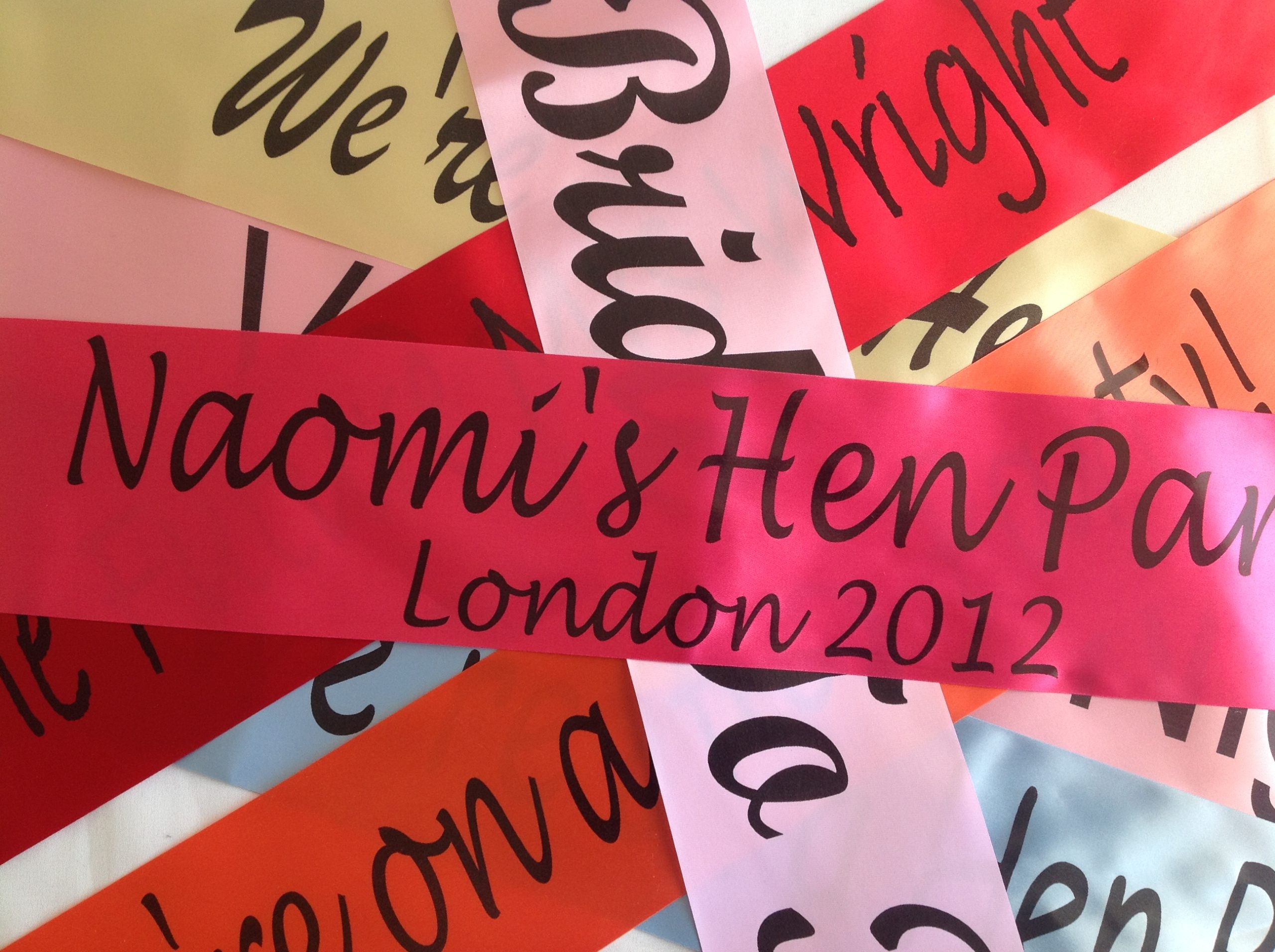 personalised sashes