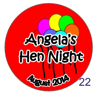 hen night rosette