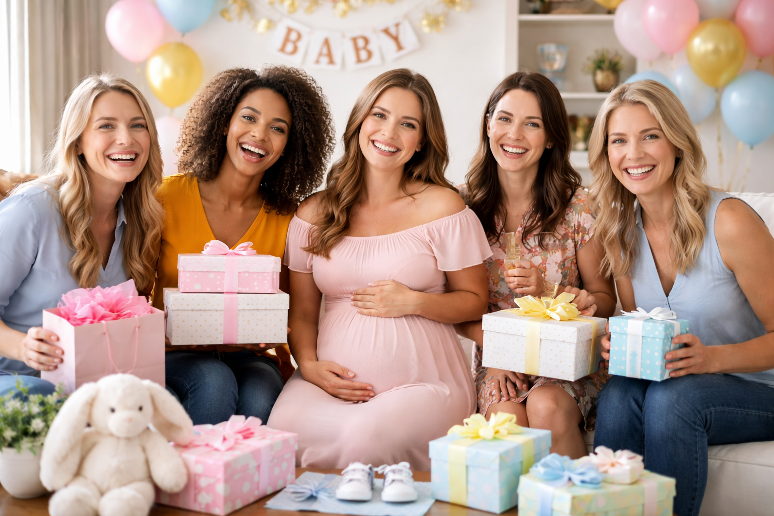 Baby Shower Rosettes - Larger centre