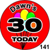 birthday badge or rosette centre with any age and name
