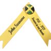 funeral ribbon with badge