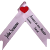 funeral ribbon with fabric heart